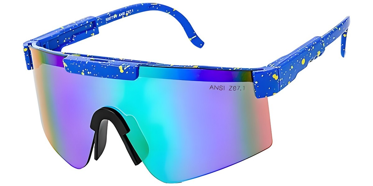 Oversized Sports Shield Sunglasses – Mirrored Lens, Wrap Style For Baseball & Cycling