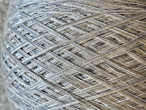 480g Metalic Linen Cotton Tencel Sultan Ombre Cake Yarn Sapphire Blue Grey 2400m - Picture 9 of 13