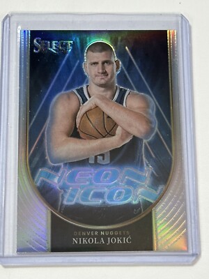 2023-24 Panini Select Nikola Jokic Neon Icon #23 Silver Prizm SP
