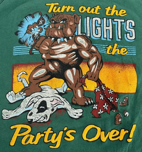 VTG Beer Shirt Turn Out The Lights Party’s Over Mens XL Spuds Mackenzie Tank Top - Picture 2 of 6