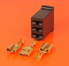Genuine Lucas Rists 3 Way Bulkhead 9.5mm Receptacle Wiring Conector Kit 54935512