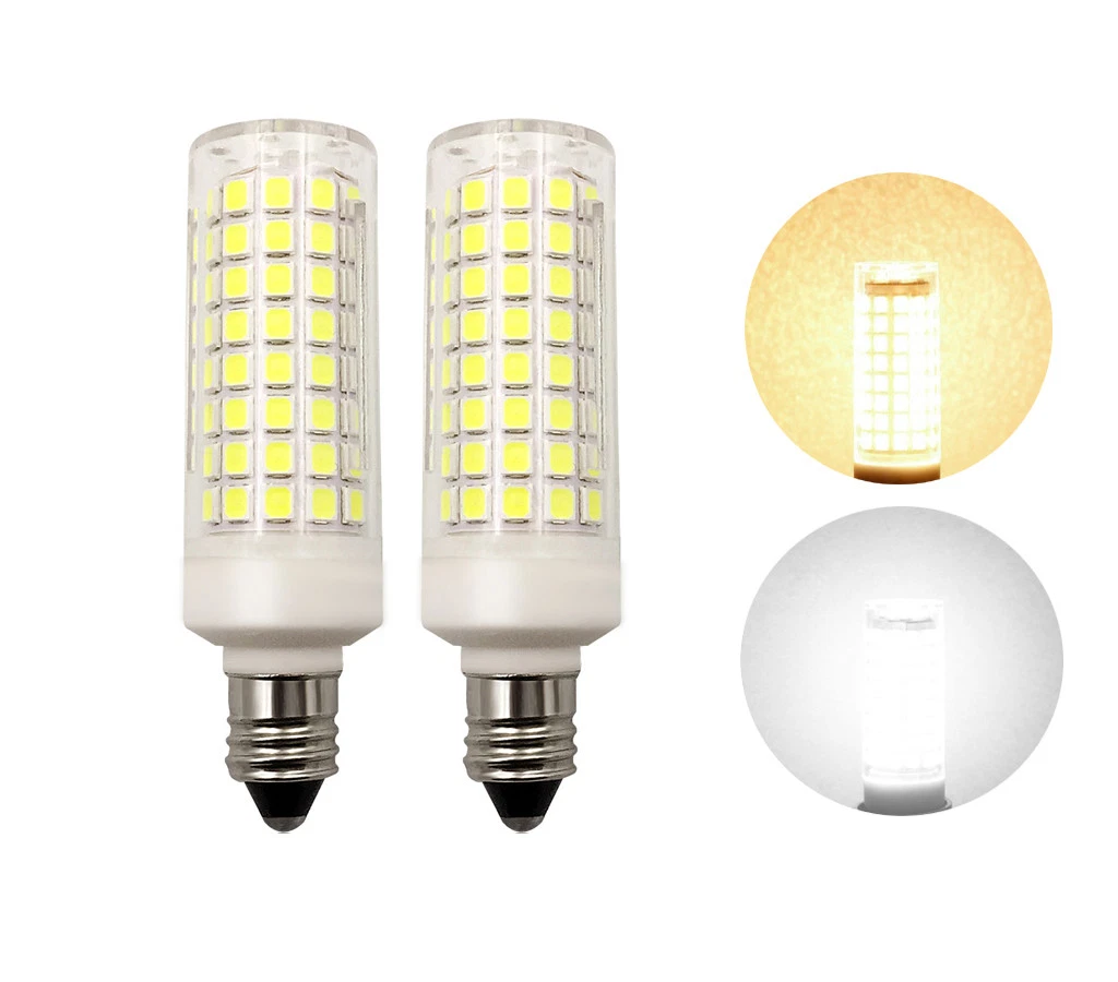 2pcs E11 LED Light bulb 7W 110V 120V 102Led 2835SMD Ceramics