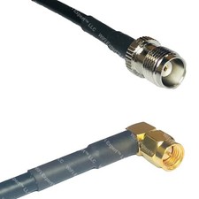 RFC195 TNC FEMALE to SMA MALE ANGLE Coax RF Cable USA-Ship Lot
