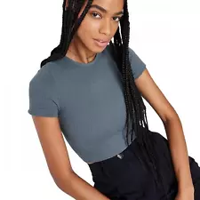 Wild Fable Womens Short Sleeve Seamless Baby T-Shirt 88809404 XXS