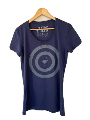The Chivery Women s Chive Tees Everywhere Short Sleeve Blue Tee Shirt - XL