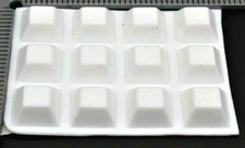 1/2" x 1/4" DxH  White Rubber Feet w 3M Adhesive Backing  Various Package Sizes