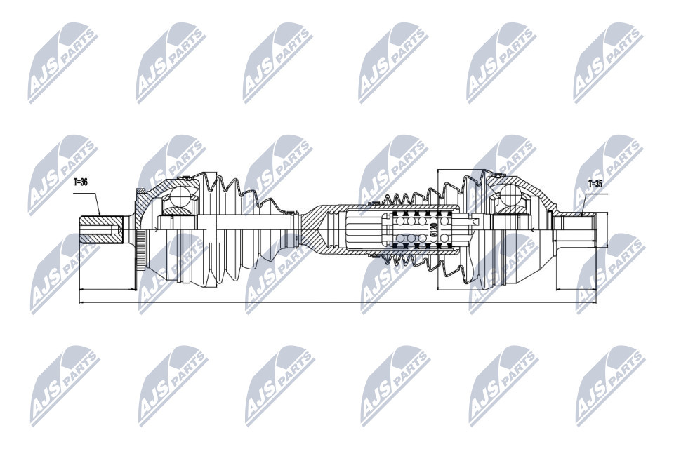 N.T.Y. NPW-VV-047.NTY Drive Shaft for VOLVO - Image 9