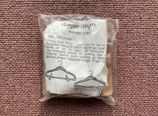 Set of 6 Joy Mangano Huggable Hangers FINGER CLIPS - Beige - NEW