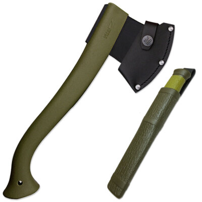 Morakniv Camping-Axt und Mora Outdoor 2000 Messer in olivegrün als Combo-Set