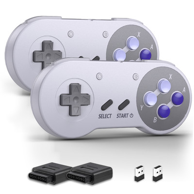 2PCS Wireless SNES Controller for Super Nintendo Entertainment System Switch PC