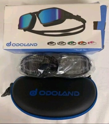 Odoland Anti Fog UV Schutz Clear Vision Schwimmbrille mit Etui NEU SP0881