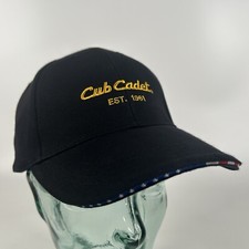 Cub Cadet Est. 1961 Black & yellow US flag brim edge  Adjustable Baseball Hat