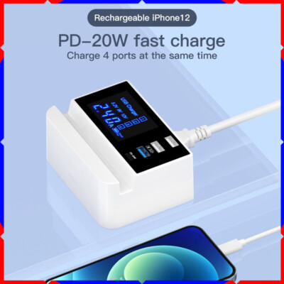Smart USB total output 5V/9A hub PD Portable travel digital display charging