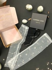 Copper Lane Gift Co, rękawiczki bez palców, ślub, biała tuleja i perły, nowe.: