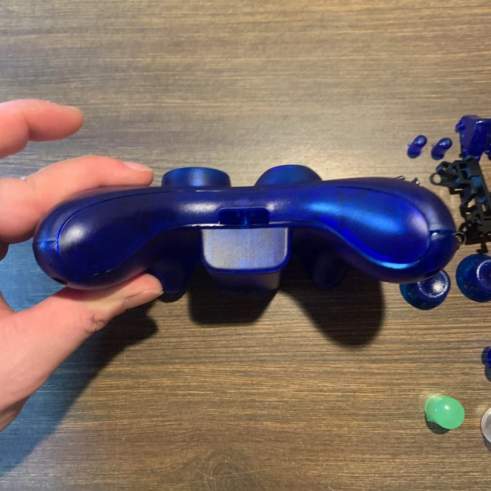 Microsoft Xbox 360 Controller Full Replacement Shell Cover Buttons Parts Blue - Image 4 of 4