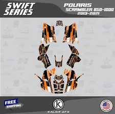 Graphics Kit for POLARIS SCRAMBLER 850 1000 2013-2021 Swift-Orange (16 Mil)