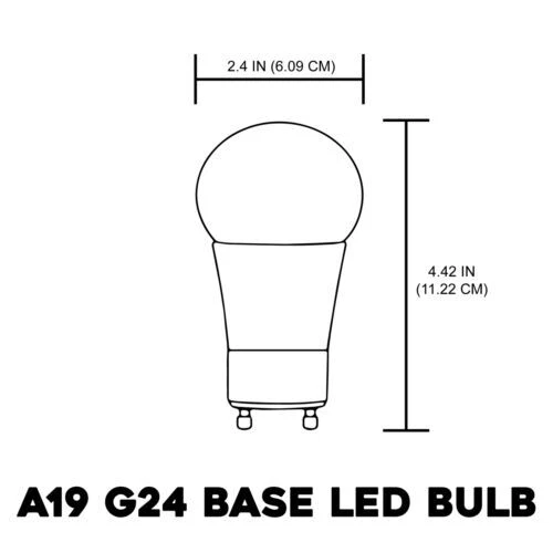 Sunlite LED A19 Light Bulb, GU24 Twist and Lock Base, 5000K-Super White, 6-Pack - Image 3 of 4