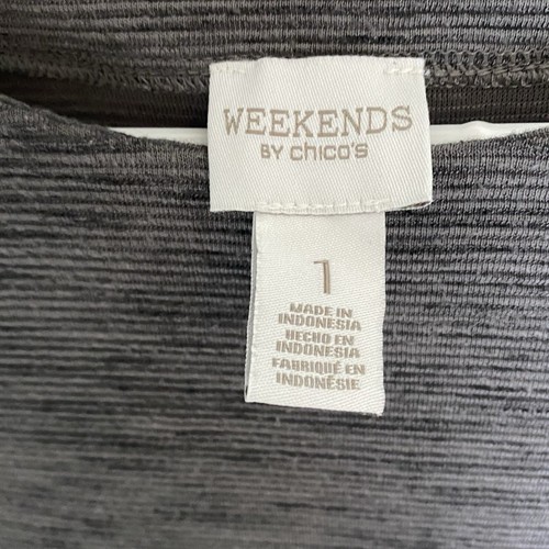 Weekends by Chicos Damen Bluse 3/4 Arm Größe 1 grau - Bild 4 von 7