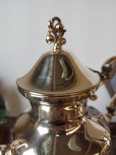 Vintage Birmingham Silver On Copper Tea And Coffee Service Footed 4 Piece - Picture 9 of 14