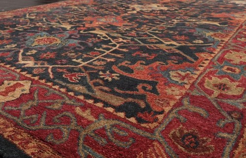 Red Colour Hand Tufted Wool Area Rug For Bedroom Living Room - Picture 8 of 10
