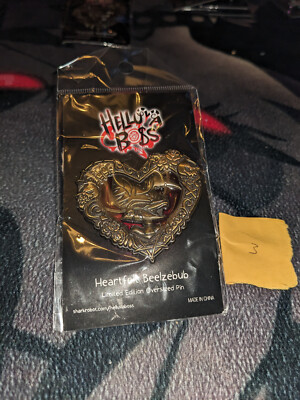 Herz Rahmen oversized Emaille Pin Bienenkönigin Beelzebub Helluva Boss Vivzie Pop