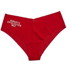NWT AERIE Cheeky Pantie/Underwear S-M-L-XL Red NAUGHTY UNTIL PROVEN NICE 683