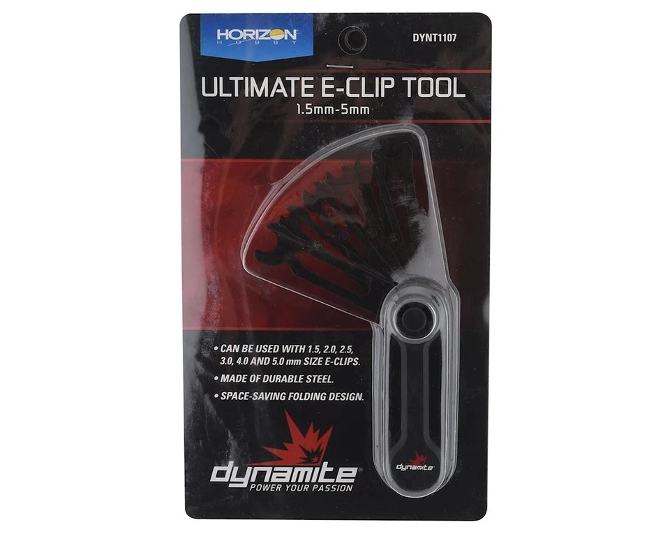 Dynamite DYNT1107 Ultimate E-Clip Eclip E Clip RC Car Truck Tool 1.5mm-5mm - Image 2 of 2