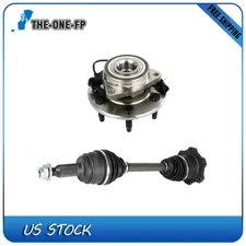 2 X Front CV Axle Shaft Wheel Bearing Hub Kit For GMC Yukon Yukon Xl 15-20 4X4