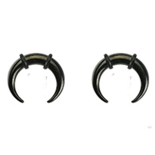 Pair of Black Titanium Plated Steel Buffalo Taper Bull Hanger Expander E333 - Picture 2 of 2