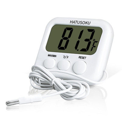 Digital Thermometer with External Sensor, Magnet, Suction Cup, Water Thermometer