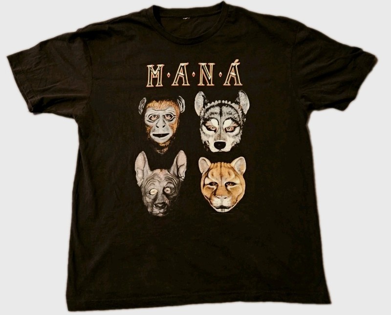 Mana Band 2019 Mens Large Merch Tour T Shirt Rock En Español Spanish