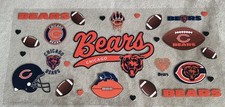 NEW Chicago Bears Football UV DTF Transfer Sticker Wrap DIY Bottles Cups