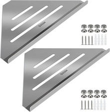 2 Pcs 304 Stainless Steel Corner Shelf with Screws, Triangle Shower Caddy, Wall