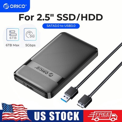 ORICO HDD Case 2.5 SATA USB3.0/Type-C HDD Enclosure 6Gbps USB-C External HDD