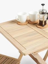 John Lewis Foldable Wooden 2-Seater Outdoor Garden Patio Furniture Table