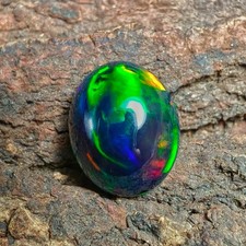AAA Schwarzopal Cabochon 4,40 ct Echter Natürlicher Opal Ovale Form Lose...