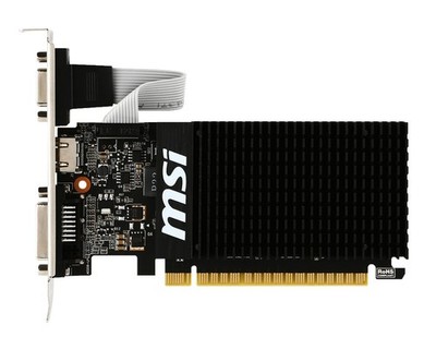 Grafikkarte PCI-Express 2.0 x16 1GB GDDR3 HDMI DVI VGA MSI GeForce GT710 lautlos