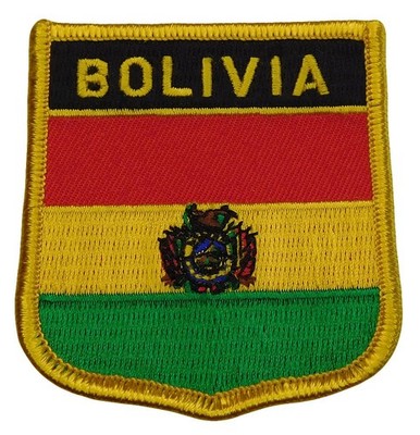 Pack of 3 Bolivia Country Embroidered Iron On Patch FPS-033