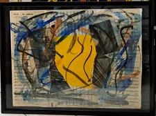 ARTURO CARMASSI: Raro Pezzo Unico 62x46;  1969 con Autentica Firmato. STUPENDO!