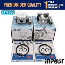 2set 2TNE68 2D68E Piston & Ring Set Fit for Yanmar Engine Komatsu PC03-2 68mm