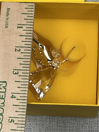 Swarovski Crystal Angel Ornament Holiday Magic Gold Clear Color Model 5657008 - Picture 9 of 14