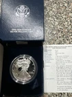 2002-W Proof $1 American Silver Eagle Box, OGP & COA