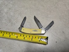 Case XX Tony Bose Yellow 3 Blade Sowbelly (TB3339 CV) Item No. 30118  Worn