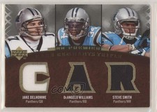 2007 UD Premier Gold 15/25 Jake Delhomme DeAngelo Williams Steve Smith wo2