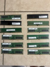 Mixed Lot Of 12 8GB Samsung, Micron, Samsung 8GB DDR4 Desktop Ram Memory Etc