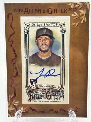 2025 Topps Allen & Ginter - Framed Mini Autographs Luis De Los Santos #MA-LD...