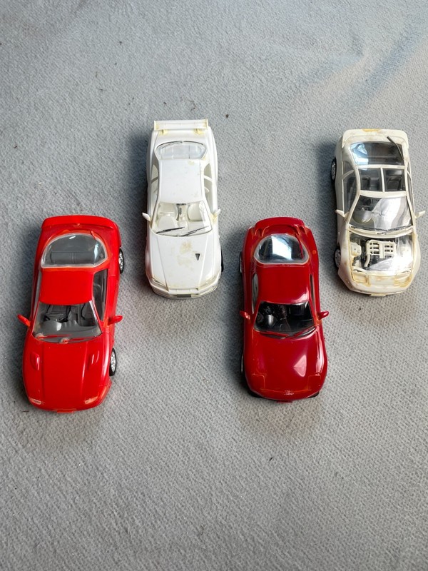 Lot of 4 Built 1/24 Model Cars - Toyota Celica GT-Four, Supra, RX-7, Skyline