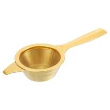 Tea Infuser Filter with Handle Tea Strainer for Loose Leaf Tea Gold