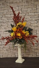 12th scale Dolls House Pedestal With Dried Flower Arrangement Hand Made UK OOAK