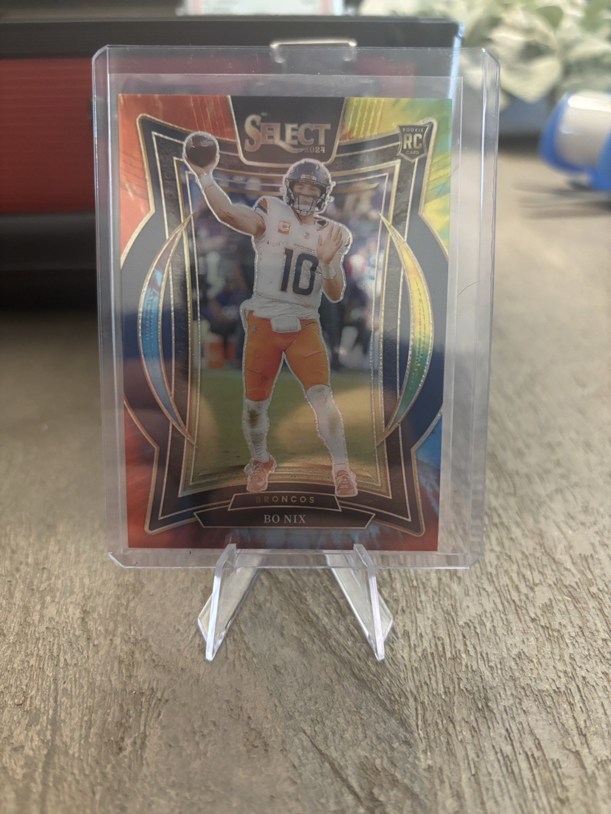 2024 Panini Select Concourse Bo Nix Tie Dye 14/25 Hobby #30 #Broncos RC